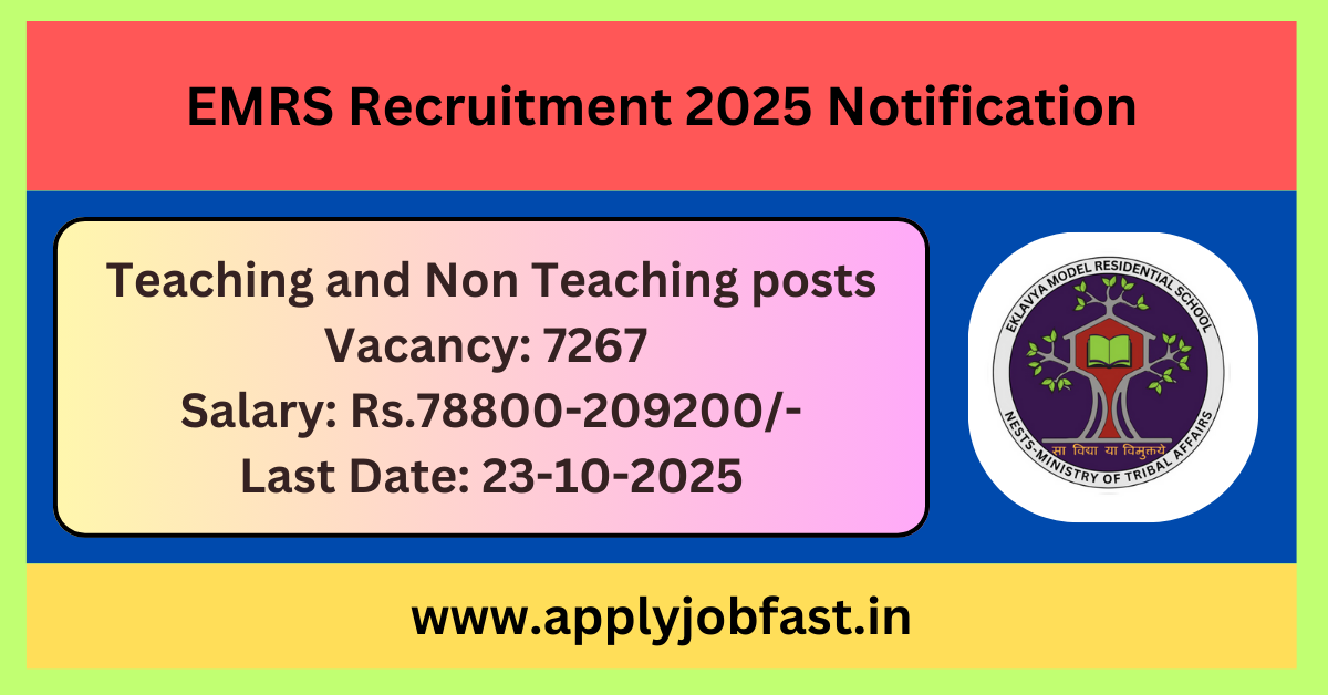 EMRS Recruitment 2025