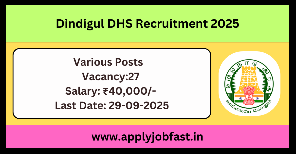 Dindigul DHS Recruitment 2025.
