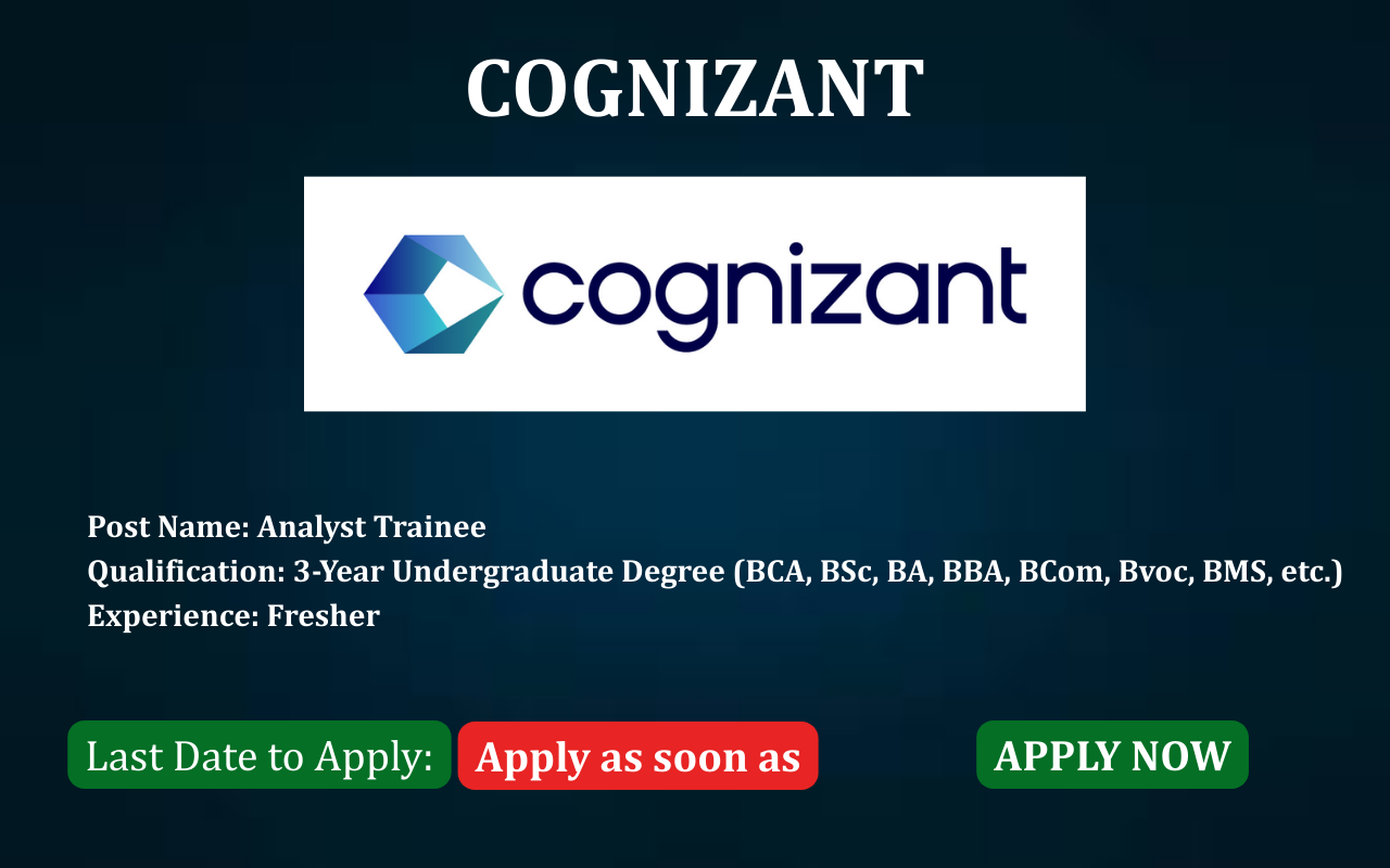 Cognizant Analyst Trainee Hiring job post Cognizant hiring Analyst Trainee ApplyJobFast Cognizant careers