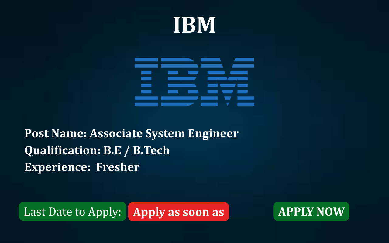 IBM Associate System Engineer job post IBM hiring Associate System Engineer ApplyJobFast IBM careers