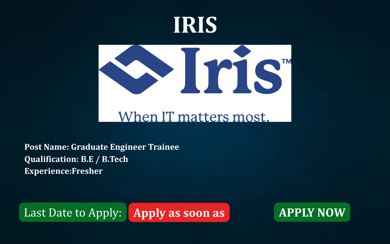 Iris Graduate Engineer Trainee job post Iris Software hiring Graduate Engineer Trainee ApplyJobFast Iris careers